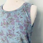 Lucky Brand  Pastel Blue Purple Lavender Floral Tank Top Size M Photo 3
