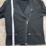 Gap WOMENS French Terry Moto Zippers Long Sleeve Jacket Black Small Photo 5