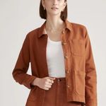 Quince  Organic Comfort Stretch Barn Chore Jacket Rust EUC Size L Photo 0