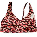 Aerie NWT Offline  Leopard Print Mesh Back Sports Bra Brown & Pink Athleisure - S Photo 0