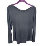 Athleta Womens Long Sleeve Shirt Pullover Cutout Back Stretch Gray Size XS Photo 6