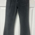 Boutique Black Rhinestone Fringe Flare Jeans  Photo 0