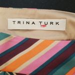 Trina Turk 💕💕 Bay Pant ~ Brookhaven Blocks Satin Georgette Medium NWOT Photo 15