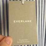 Everlane NWT  Woven PJ Top Blue Stripe Button Down Shirt Cotton Sz L Photo 7