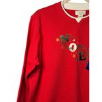 Studio Works VTG  Holiday Noel Festive Sweatshirt Womens XL Red Embroidered 25.5" Photo 3