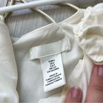 H&M  V Neck Keyhole Detail Ruched Mini Dress Cream (small) club going out date Photo 1