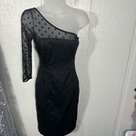 Bardot  Black One Shoulder Sheer Bodice  Dress Size 4 NWOT Photo 2