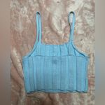 Urban Outfitters NWT Stretch Y2K Ribbed Knit Blue Tank Top Photo 1