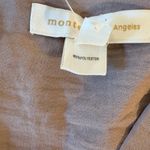 Monteau Los‎ Angeles Wide Leg Jumpsuit V Neck 3/4 Sleeve Casual Modern NWT Tan Photo 7