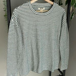 Madewell NWT Stripe Saunter Lounge Top in Spruce Green Photo 0
