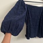 Anthropologie  Maeve Bree Milkmaid Smocked Puff Sleeve Cute Cropped Blouse Sz XL Photo 5