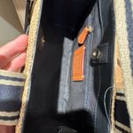 Coach NWT Smith Tote Bag 24 CAL89 Toast Black Crossbody Straw Pebble Leather Photo 4