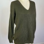 RD Style Stitch Fix  Aru Lace Up Back Sweater in Olive Photo 1