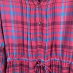 Lucky Brand Size Small Shirt Dress Lightweight Flannel Plaid Button Front Shift Photo 2