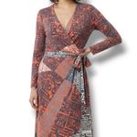 Ivy & Blu Maggy Boutique Dress Size 4 Women's Dress Wrap Dress Long Sleeve Dress Multiple Photo 2