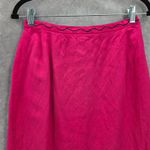 Donna Morgan  Pink Pencil Knee Length Linen Boho Vintage Whimsy Skirt M Medium 10 Photo 2