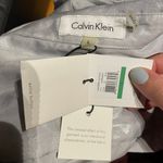 Calvin Klein New Modern Suiting Roll Up Shiny Holidays Blouse Top Iridescence Holography Casual Work Club Photo 4