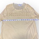 Fever Women’s Yellow Lace Trim Ruffle Hem Top Size Medium Excellent Condition Photo 5