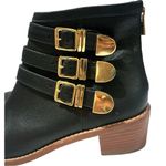 Loeffler Randall  Fenton Black Leather Bootie Gold Hardware Size 9.5 Photo 4