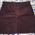 Forever 21 Maroon Corduroy Skirt  Photo 0