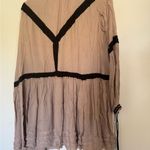 Free People  Beige and Black Boho tunic dress Blouse Photo 4