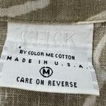 Click Color Me Cotton Long Sleeve Button Up Shirt Jacket Tan Linen Lagenlook W M Size M Photo 2