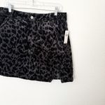Anthropologie [] Pilcro Leopard Print Corduroy Front Slit Mini Skirt NWT Size 14 Photo 6