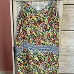 CAbi floral spaghetti strap fiesta romper with adjustable waist, pockets, SZ MED Photo 2