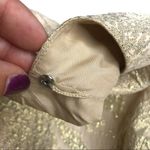 Carmen Marc Valvo  Brocade Dress Cream Gold Photo 6