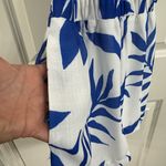 The Impeccable Pig FORE- - Blue and White Leaf Print Jumpsuit Photo 3