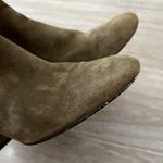 Michael Kors Sabrina Olive Green Mid Ankle Bootie Suede Boots Size 6 Photo 9