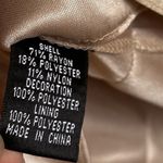 Adrianna Papell OCCASION CHAMPAGNE SHUTTER PLEATED BEADED SHORT CAP SLEEVE DRESS Photo 7