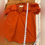 Anna Cate Abigail Puff Sleeve Blouse in Sienna Burnt Orange Medium STAIN Photo 9