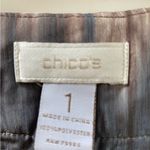 Chico's Ikat Tie Dye Blue Bron Lightweight Cropped Blazer Size 8 Photo 4