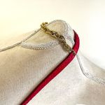 Henri Bendel Small Drawstring Bucket Crossbody Tassel Fish Leather Emboss Pink Photo 9