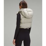 Lululemon  Womens Wunder Puff Cropped Vest Hood 8 Raw Linen Minimalist Gorpcore Photo 1
