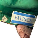 Vintage Patrice Beaded Jeweled Pillbox Hat Peacock Print Union Made USA 60s Green Photo 2