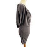 Halston Heritage Taupe Draped Blouson Top Fitted Skirt Dress Size Large Photo 1
