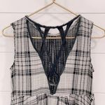 Free People  Distressed Hem Plaid Tank Top Size Small Photo 6