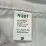 Pistola  White Raw Hem 5 Pocket Cropped Stretch Denim Jeans 29 Waist Photo 11