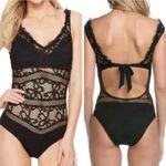 Becca  Virtue Captured Crochet One Piece Swimsuit Sz Large Photo 1