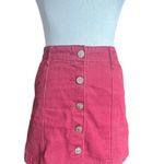 Forever 21 Womens  Button Down Berry Denim Jean Skirt - Sz 24 Photo 1