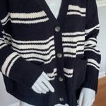 Unionbay Supplies by Women’s Black & White Striped Cardigan Sweater Size M NWT Photo 1