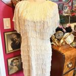 Vintage Handmade Fringe Dress White Photo 1