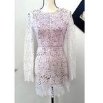 B Sharp NWOT Lavender Ombre Lace Romper Mini Dress w/ Shorts Womens S Party/Cocktail Photo 1