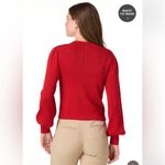 Cato  Fashions SHIMMER BOW BUTTON CARDIGAN Holly Red Sparkle Holidays Large Photo 1