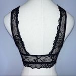 PINK - Victoria's Secret PINK VICTORIA’S SECRET Black Floral Lace High Neck Bralette Bra Small Photo 4