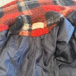 Wishful Thinking  Plaid Red and Black Women's Shearling Coat Photo 7