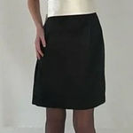 ABS Allen Schwartz Collection Vintage Y2K Satin Bow Back Mini Dress Black Size 6 Photo 0