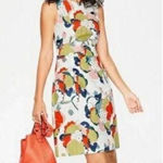 Boden Multi Color Printed Retro Pocket Shift Short Casual Dress Women’s 2 Red Photo 0